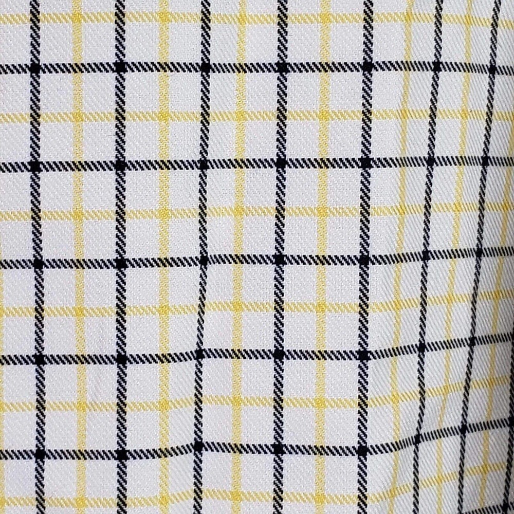 Polo Ralph Lauren Oxford Men's Large Yellow Check LS Button Down Shirt Vintage - Picture 7 of 9